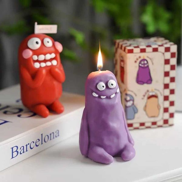 Clay Man Monster Candle Funny New Year Fragrance Birthday Gift Souvenir Handmade Shape Scented CandleC241224