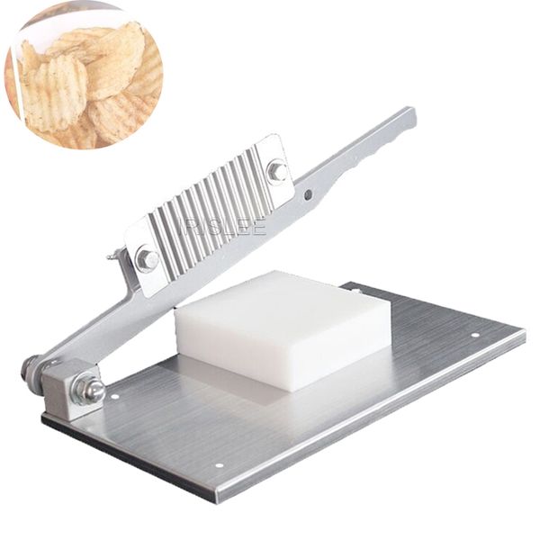 Fry Cutter Wavy Cucumber Potato Carrot Vegetables Apple Cutter Wave Potato Slice Cutter Machine