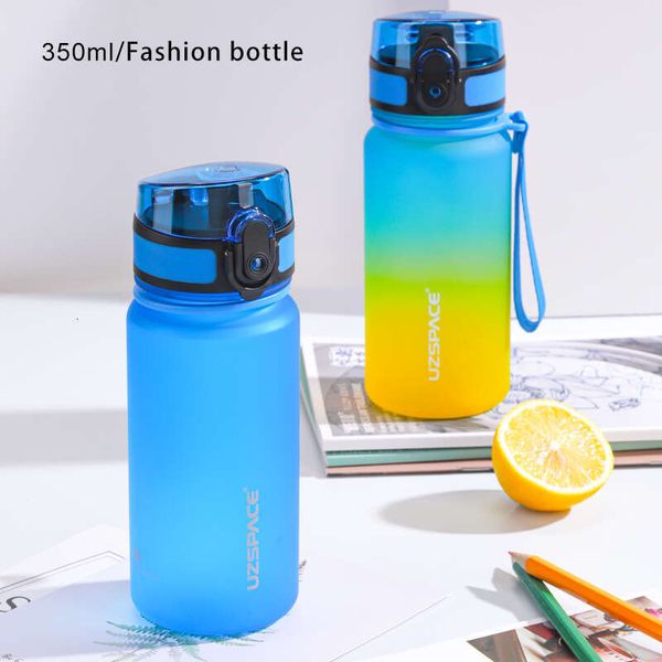 Sport Water Bottle With Time Marker Girls Kids Portable Leakproof Eco-friendly No Smell Tritan Plastic Drinkware BPA Free