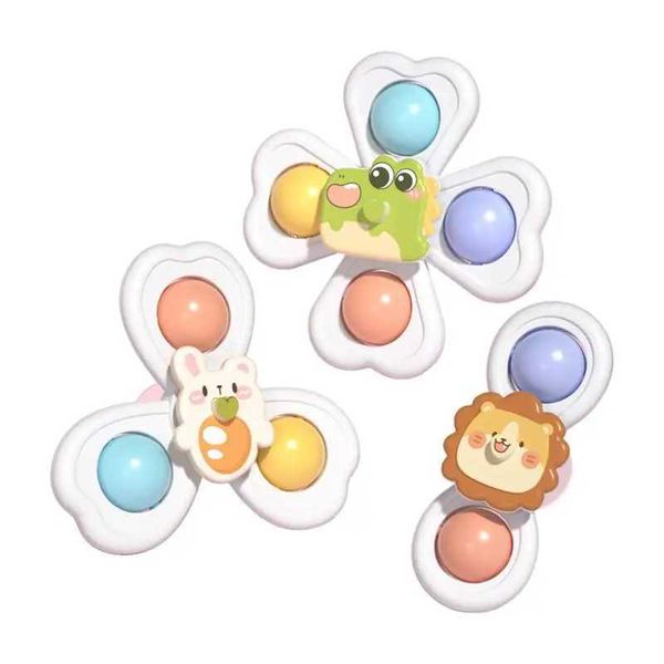 Baby Bath Toys Sensory Spinner Toy 3 Cute Bath Spinner Toys for Childrens Bathtubs Used for Refrigerant Windows Dining Table Bathtubs CL2501