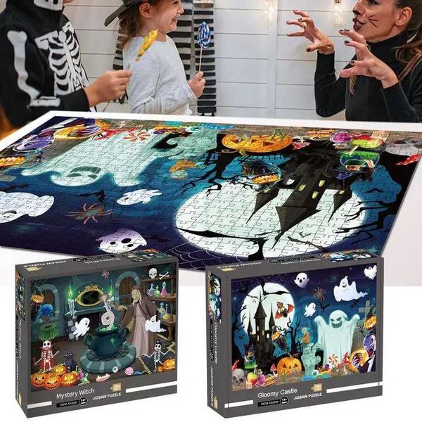 Pieces Puzzles 1000 Scary Halloween Jigsaw Puzzles Halloween Puzzle Halloween Toy Bright Colors For Halloween New Year ChristmasXJ2408