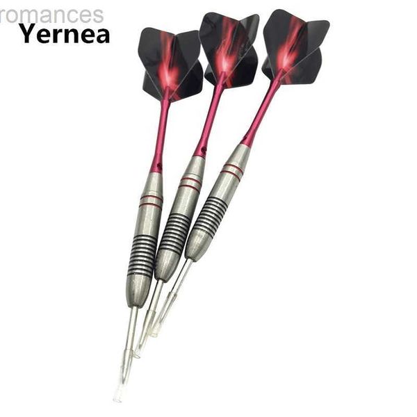 Darts Yernea 3Pcs Steel Tip Darts New 24g Professional Hard Darts Throwing Sports Games Stainless Steel Dart Barrel Shafts Flights 24327