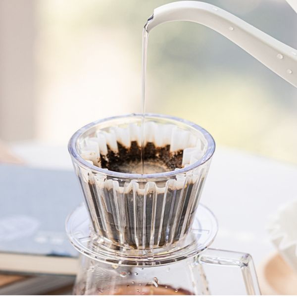 TIMEMORE B75 Wave Coffee Dripper Crystal Eye Pour Over Coffee Filter PCTG 1-2 Cups Coffee Maker Flat Bottom Increase Uniformity