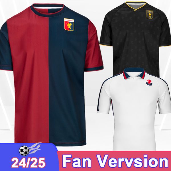 24 25 Genoa CFC Mens Soccer Jerseys MESSIAS JR VITINHA EKUBAN PINAMONTI ANKEYE DE WINTER BOHINEN AARON SABELLI Home Away 3rd Football Shirts