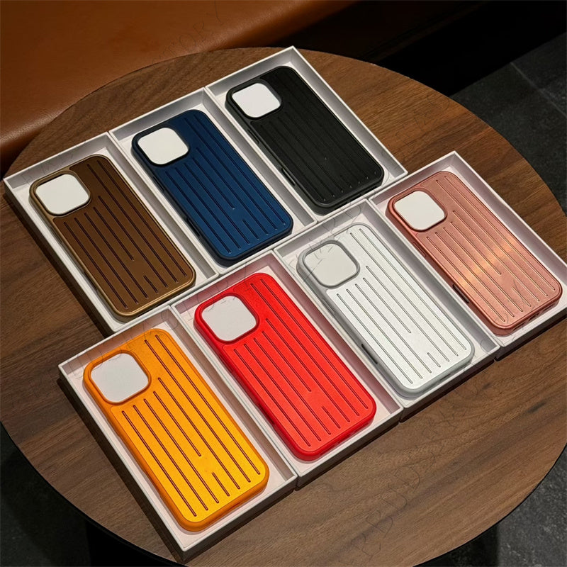 RIM Suitcase phone case designer for iphone 17 pro max case 16 promax 15 14 16plus 13 12 11 Luxury Designer Fashion iphone case aluminum new fashion
