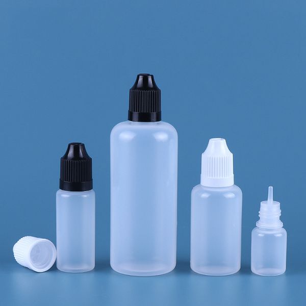 Dropper Packaging Bottles 3ml 5ml 10ml 15ml 20ml 30ml 50ml 60ml 100ml 120ml Plastic Bottles With ChildProof Caps Eye Juice Liquid Bottle Who
