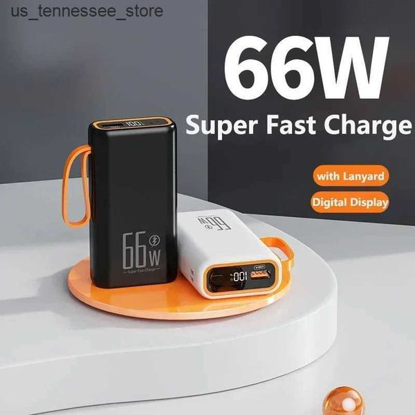 Cell Phone Power Banks Power Bank 30000mAh with 66W PD Fast Charging Powerbank Portable Charger External Battery Pack for iPhone Samsung J24