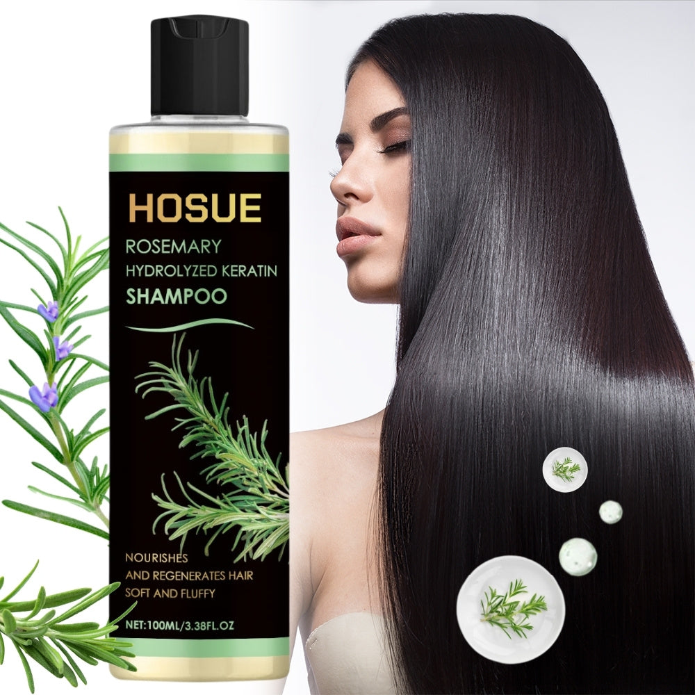 TEMU 3.4ozrosemary Strengthen Shampoo Reasonable Growth， With Keratin, Tocopherol For Damaged Hair And Scalp, Botanical Nourishing Moisturizing