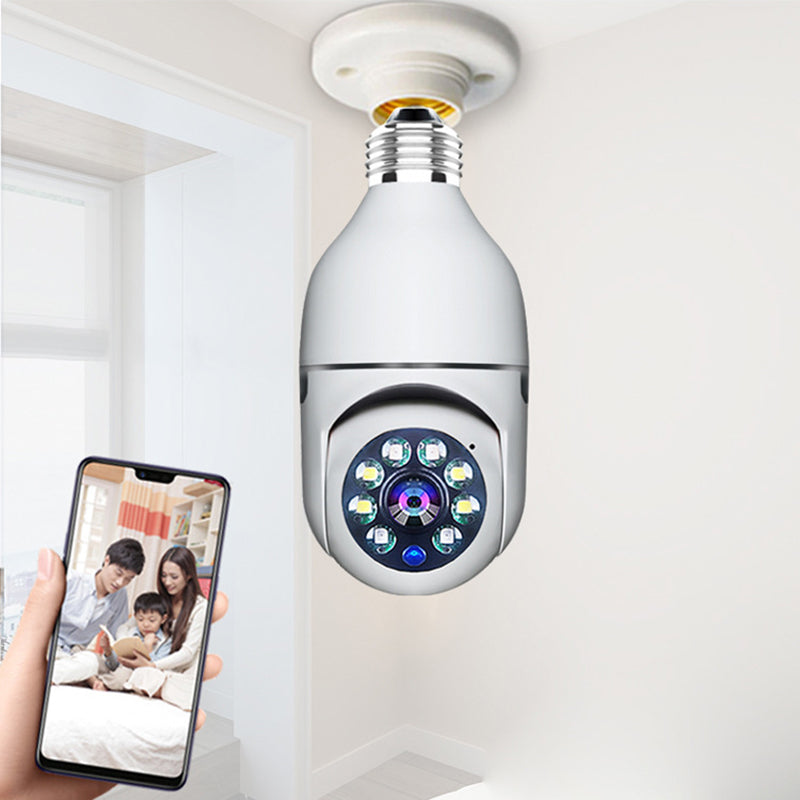 WiFi 360Â° Panoramic Bulb Surveillance IP Camera Night Vision Two Way Audio Full HD 1080P Wireless Home Security Monitor