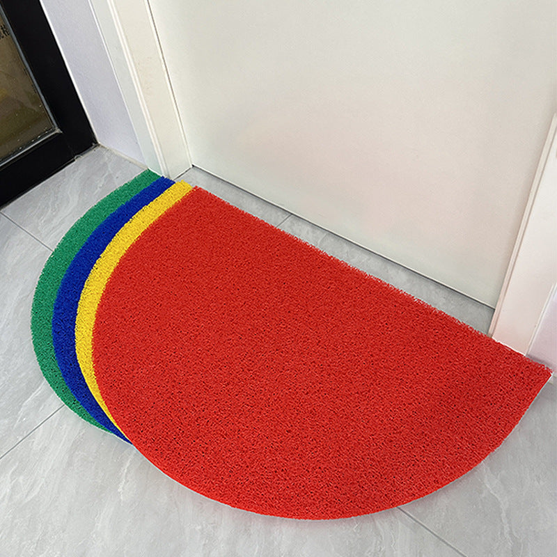Semicircular Carpet Door Mat Entrance Anti-slip Dust Removal Outdoor Floor Mat Rub Soil Plastic Wire Ring Carpet Foot Mat Anti-slip