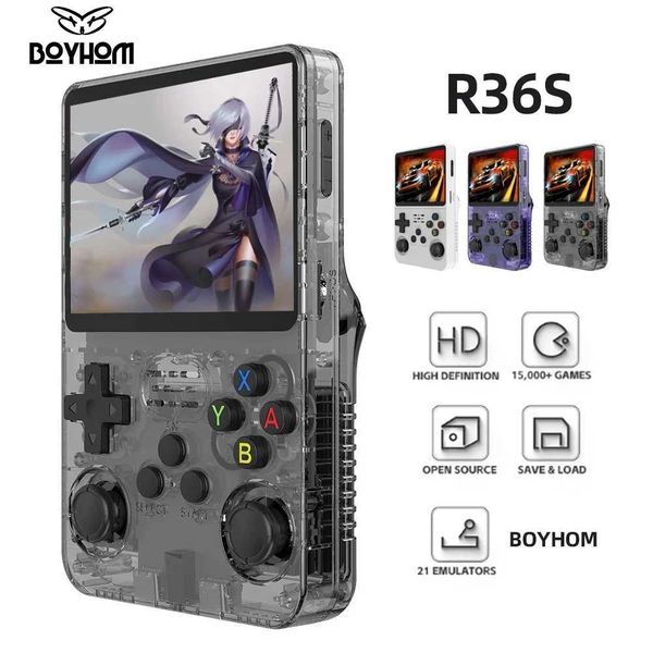 BOYH R36S Retro Handheld Video Game Console Linux System 3.5 Inch IPS Sn R35s Pro Portable Pocket Video Player 64GB GamesC250212