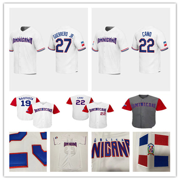 2023 Team Dominican Republic Baseball Jersey Manny Machado Juan Soto Rafael Devers Eloy Jimenez Julio Rodriguez Jeremy Pena Jeimer Candelario Wander