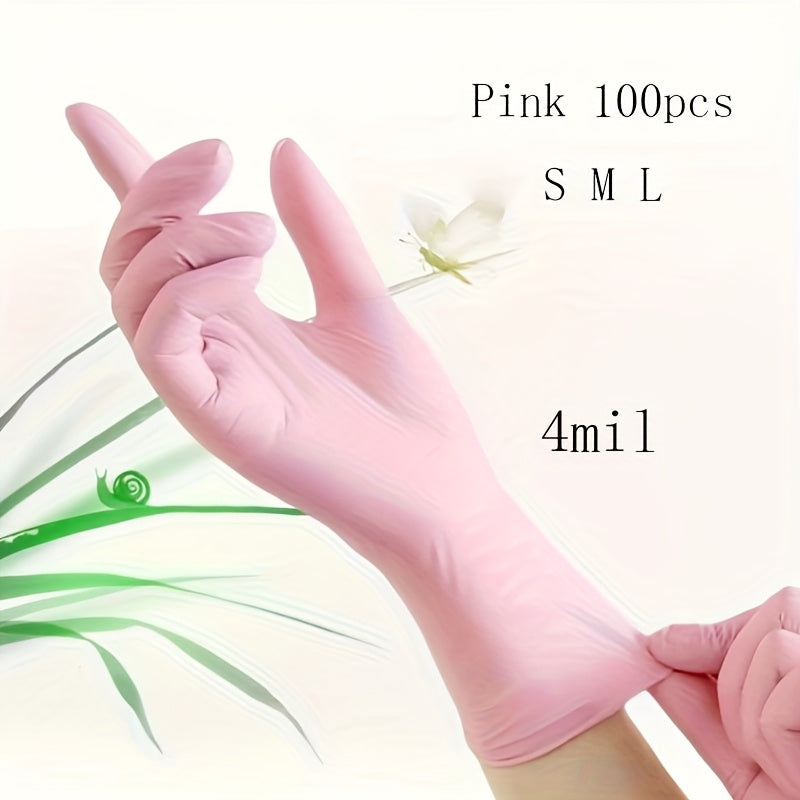 TEMU Of 100pcs Disposable Gloves, Women's Gloves, Household Kitchen Dishwashing Waterproof And Durable Cleaning Products, Household Gloves, Cleaning