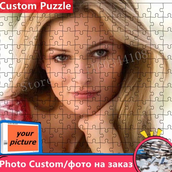 Customized puzzle 1000 pieces of paper-wooden personalized photos customized puzzle for adult and childrens education toys board game X24112