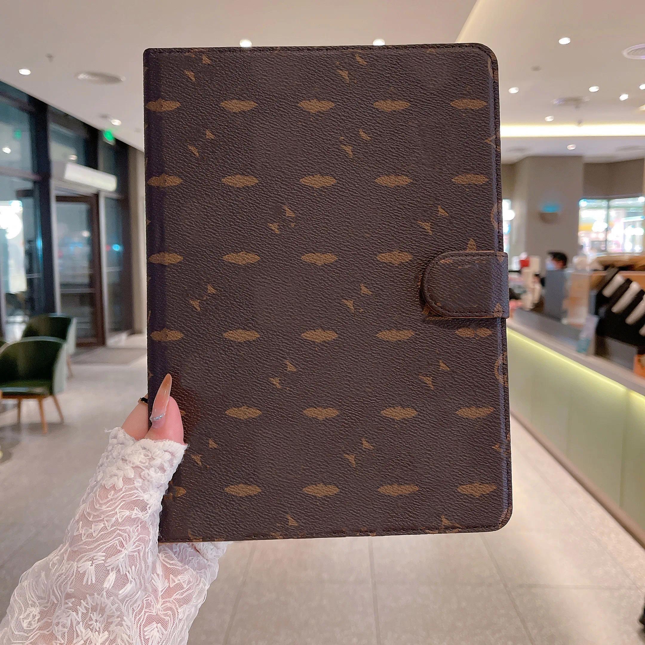 New Arrival Fashionable luxury flat pattern leather tablet case with clip suitable case for iPad 9.7 10.2 11 12.9-inch Air5 4