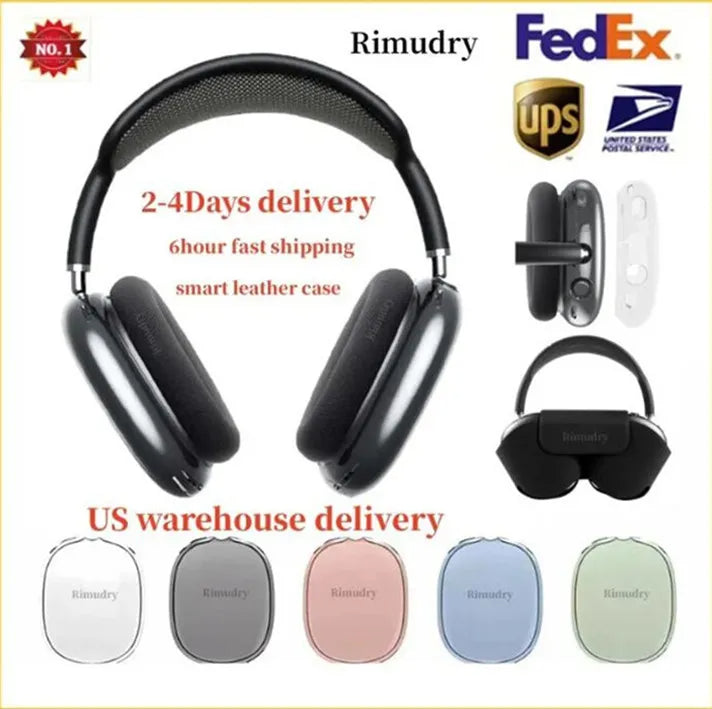 USA Stock for Airpods Pro 2 Max Bluetooth Headphone Maxes Earbuds Accessories Airpod TPU Silicone Case AirPodsPro Max 2 ANC Noise Cancelling Headset
