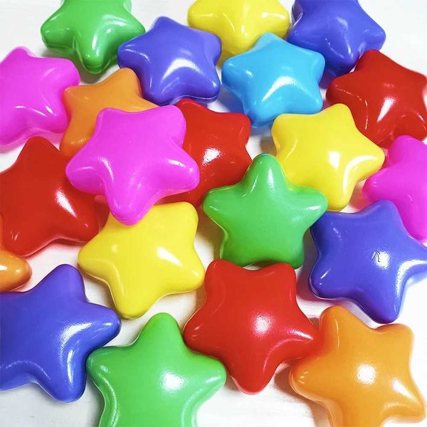 Bola de plástico em forma de estrela de 50pcs Bola colorida de pit de piscina em forma de coração Oceano Ball Games Kids Toys Children Indoo