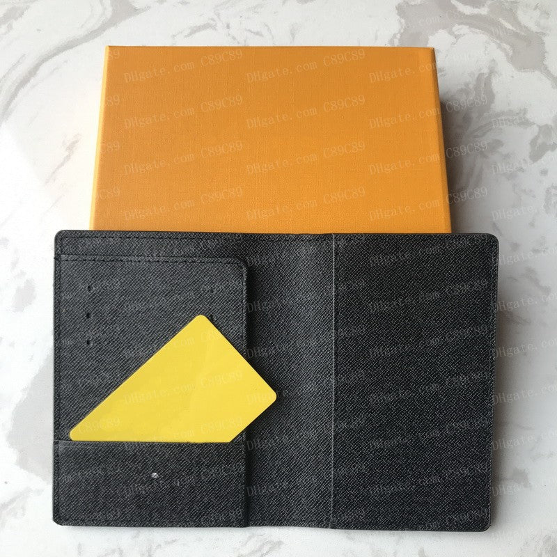 Men Genuine PU Card Holders Designer Passport Cover Wallet Women Credit Holder Business Holder Travel Porte Carte Carteira Purses With Original Box