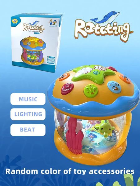 Ocean Projector Luminous Toys Music Baby Toys por 12-18 meses Crianças 6 a 12 meses Crianças Rastrear o aprendizado de tempo Toys 250114