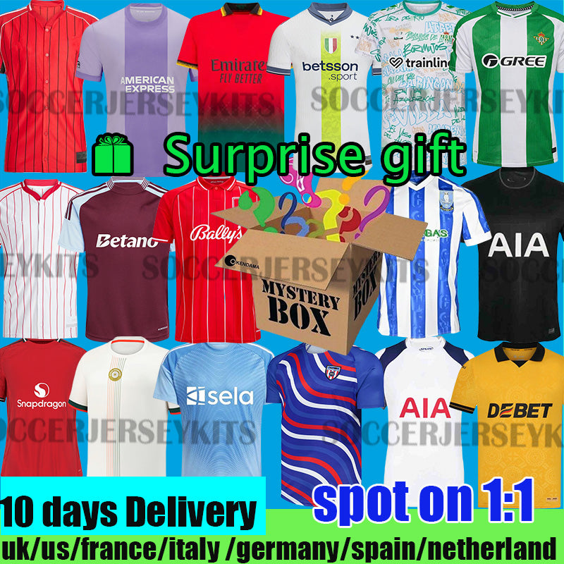 MYSTERY BOXES surprise Vest soccer jerseys Retro National Clubs teams Any pants blind box Gift Player football shirts hand-picked at random Men kids