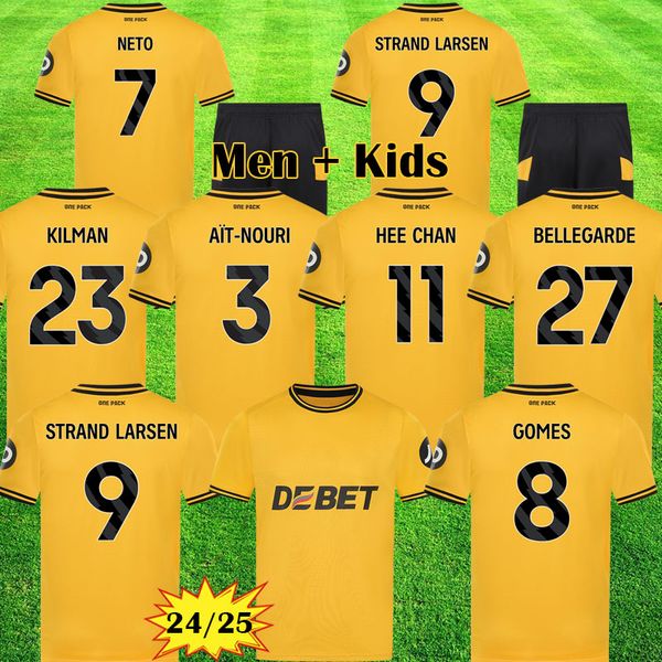 24 25 GUEDES STRAND LARSEN Soccer Jerseys MATHEUS NETO TRAORE 2024 2025 PODENCE HEE CHAN Football Shirts Men Kit Kids uniforms