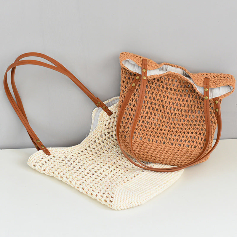 L25 Elegant Durable Striped Patterned Jute Bags | Casual Daytime Accessory & Perfect Companion During Your Getaway