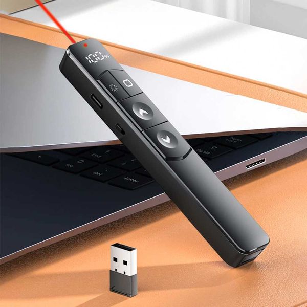 2.4G wireless laser presentation pointer for PowerPoint PPT compatible with MAC-Windows-Linux for Mac laptops supporting page switching CL24