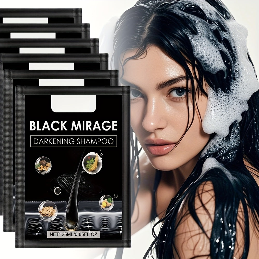 TEMU Hair Darkening 2-in-1 Shampoo With Ginseng And Extracts Suitable For Men And Women To Cover Grey Hair, To Moisturise Black Hair, Soft And Shiny,