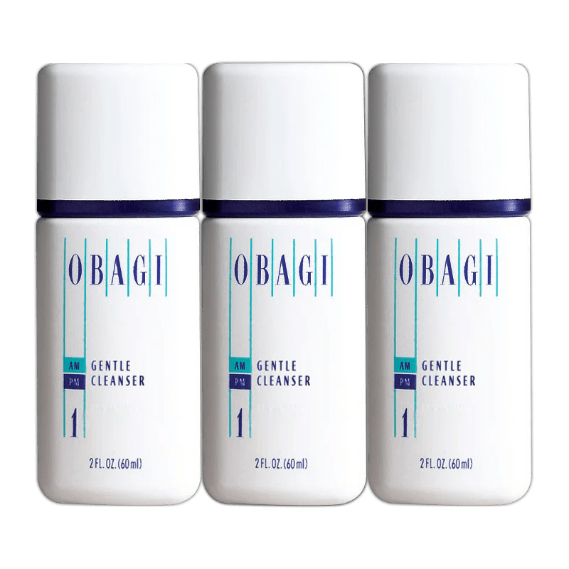 TEMU Obagi Gentle Cleanser, Gentle Face Cleanser For Normal To Dry , Set Of 3 Bottles (2 Fl.oz X 3 Bottles, Total 6 Fl.oz 180ml) New Sealed
