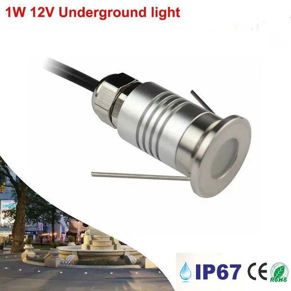 Outdoor 1W Recessed LED Underground Light IP67 Waterproof 12V Deck Lamp Garden Yard Square Landscape Pathway Stair Spot Light CL240813