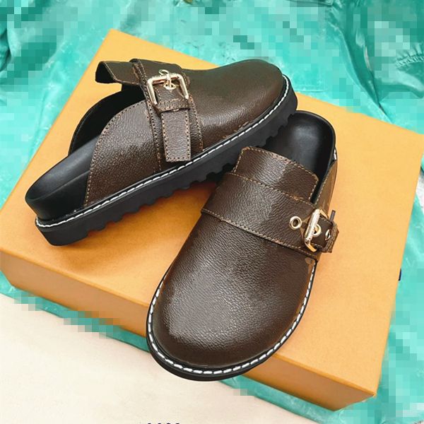 10a Womens mens slipper cosy flat comfort clog Designer Sandals Mule slide luxury Sliders sandale Flat Heel sandal Flip Flops leather Casual