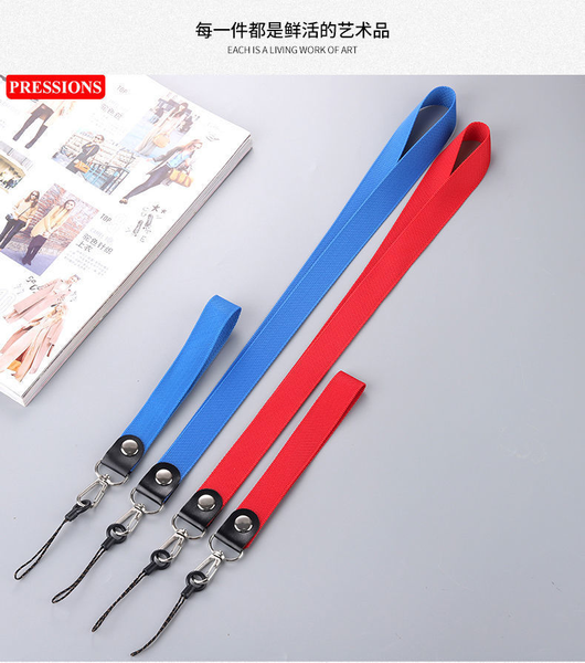 Factory Customization Lanyard Neck Strap for id card Holders with black Lanyards Office Neck Strings-Strap USB Camera MP3 DIY phone hang Sli