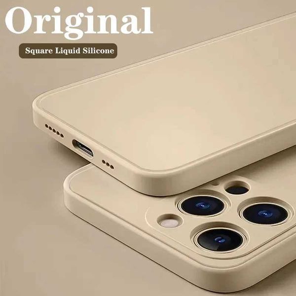 New Arrival New liquid silicone soft case iPhone 16 15 14 13 12 Pro Max Plus lens protector shock resistant candy colored cover Z241012