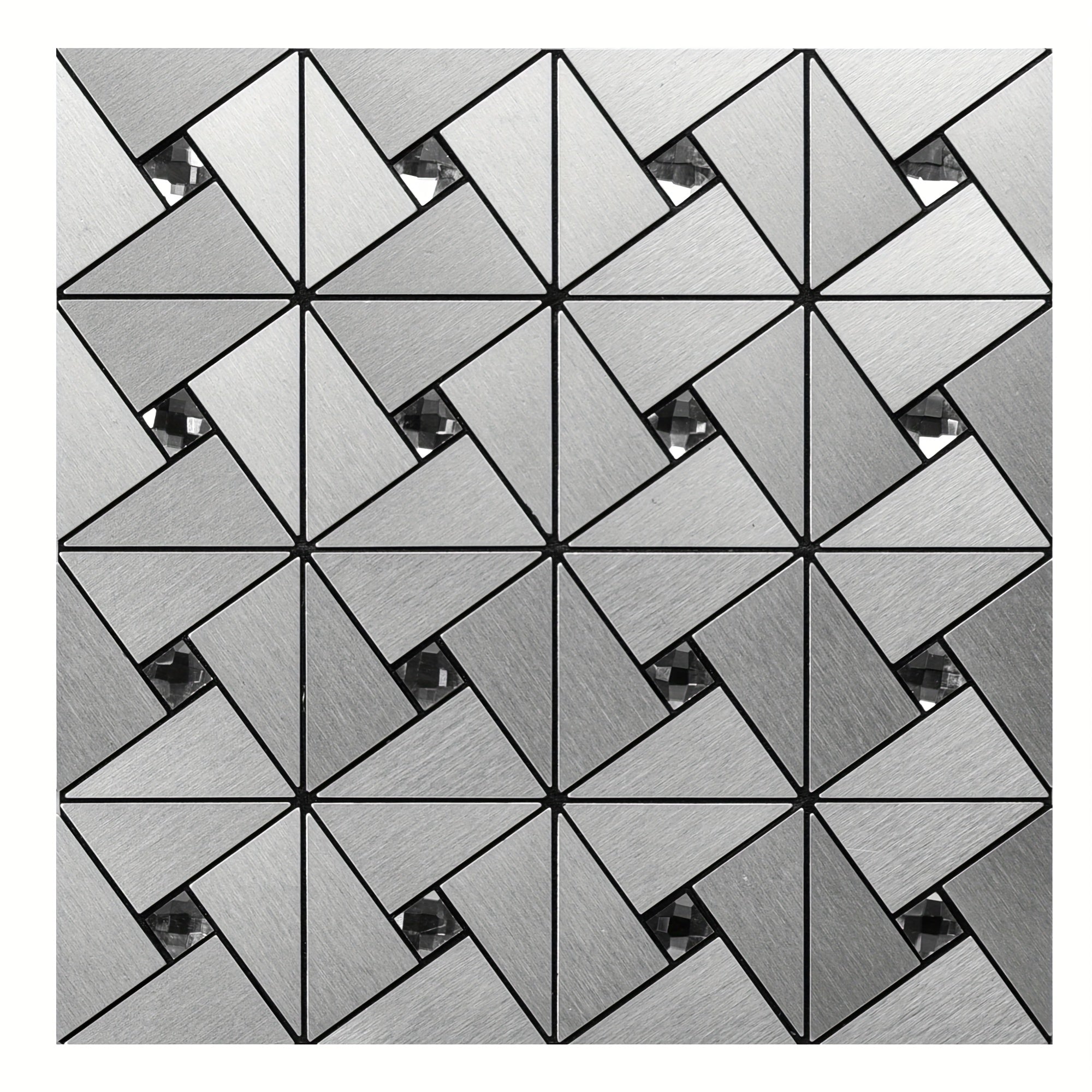 TEMU 10-sheet 30 X 30cm Peel And Stick Backsplash Metal Mosaic Tiles For Kitchen Wall Decor, Stick On Aluminum Composite Tiles Stikers