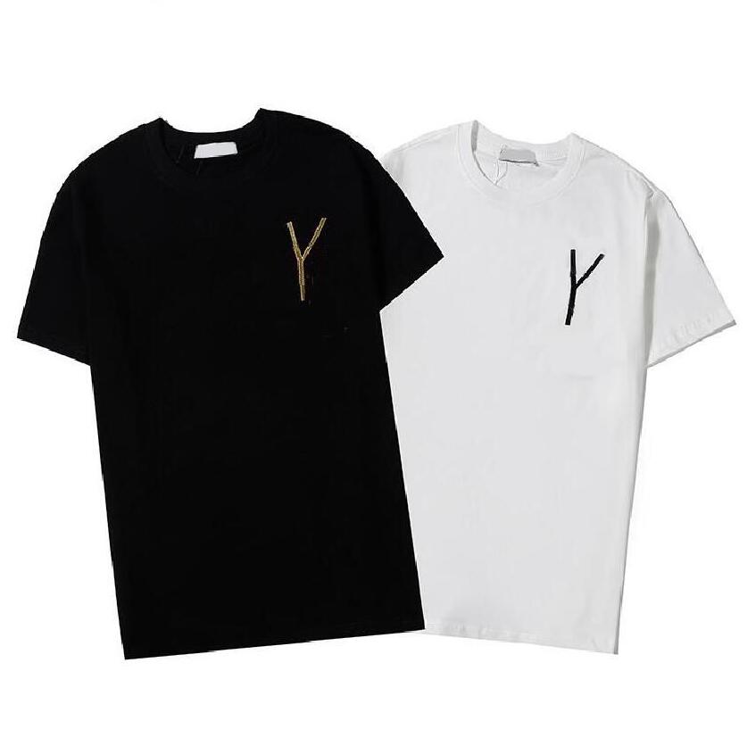 Tees T Shirt Summer Mens Womens Designers T Shirts Short Sleeve Tops Classic Letters Embroidery and Print Cotton Tshirts Clothing Black White Highly