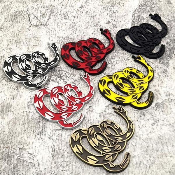 Party Decoration 1PC Cobra Dont Tread On Me Car Sticker For Auto Truck 3D Badge Emblem Decal Auto Accessories decorations