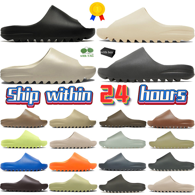 Designer Men Women Slides Slippers Sandals Onyx Cinder Sand Bone Resin Stone Sage Slate Grey Vermilion Slide Mens Womens Shoes Summer Beach Slipper