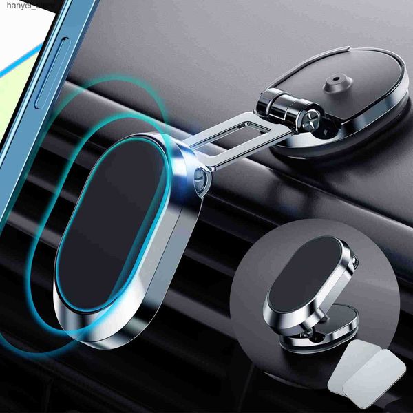 Cell Phone Mounts Holders Durable magnetic car phone holder rotating smartphone holder upgraded foldable phone holder for iPhone Samsung LG