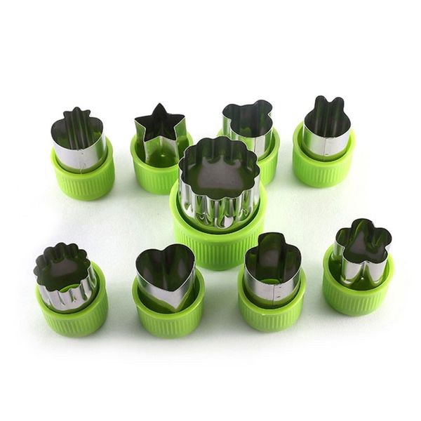 Star Heart Shape Vegetables Cutter Plastic Handle Portable Cook Tools Stainless Steel Cake Cookie Biscuit Fruit Cutting Mold Kitchen Gadgets