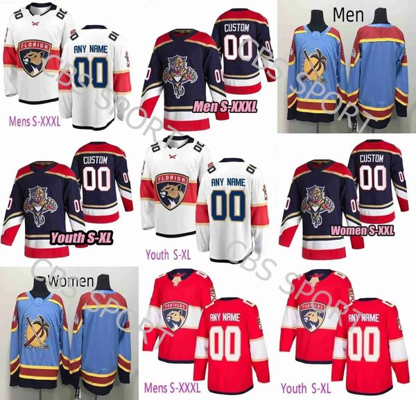 Florida Panthers Hockey Jersey 2024 Mens Womens Youth Custom Tkachuk Verhaeghe Barkov Montour Reinhart Bennett