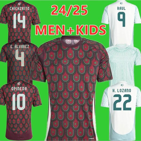 Top thailand quality 24 25 copa 2024 MEXICO soccer jerseys Mexico Kit football shirt red and white soccer shirts CHICHARITO LOZANO C.MONTES