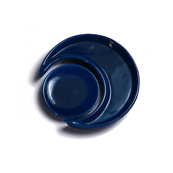 Assiettes à bijoux en porcelaine rondes et plates en forme de lune