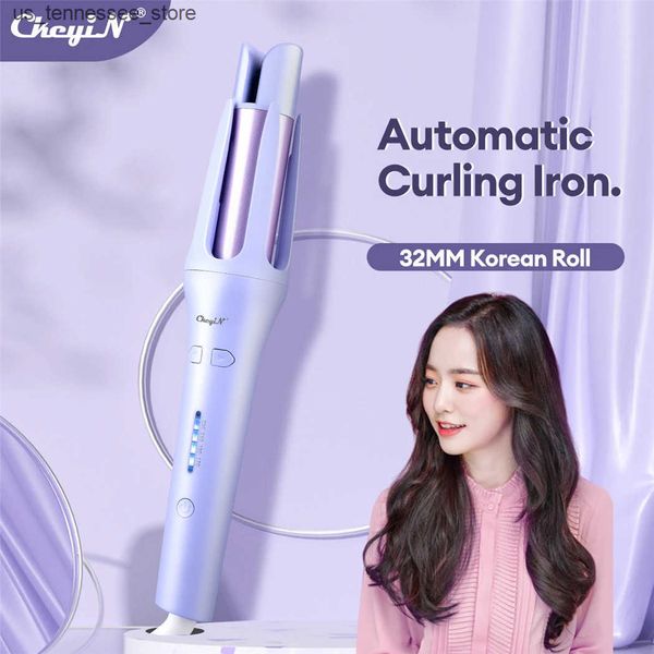 Hair Curlers Straighteners CkeyiN Automatic Hair Curler 32MM Auto Rotating Ceramic Hair Roller Professional Curling Iron Curling Wand Hair W