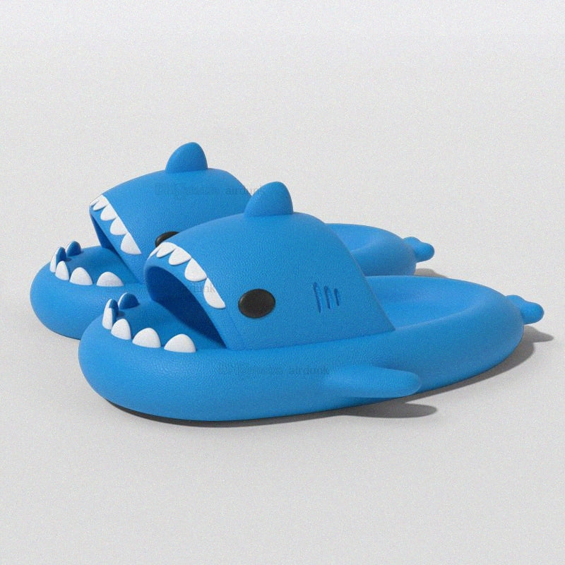 Summer Home Women Shark Slippers Anti-skid EVA Solid Color Couple Parents Outdoor Cool Indoor Household Funny ShuKeJ#