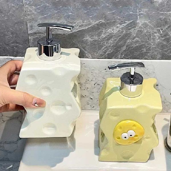 Creative Building Block Emsion Bottle Cheese Portable Soap Bottle Ceramic Bottle Shampoo Soap Dispenser Bathroom Accessories Y250210