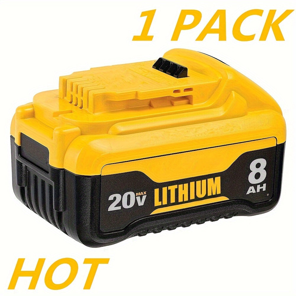 TEMU Replace For 20v 8.0-ah, Replace For 20v Batteries -2 Dcb206 Dcb204 Dcb203 Dcb208, Compatible With 20v Cordless Power Tools, Workshop Power