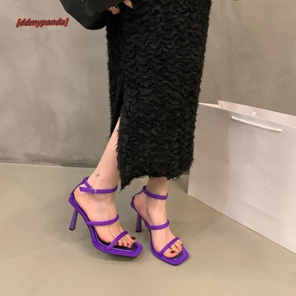 ddmypanda French style niche high-end one-piece sandals, fairy shoes, 2024 new summer temperament, simple high heels #42