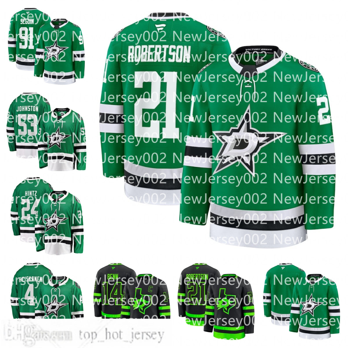 Dallas Jamie Benn Tyler Seguin Jason Robertson Roope Hintz Miro Heiskanen Wyatt Johnston Mikko Rantanen Jake Oettinger Custom Hockey Jersey