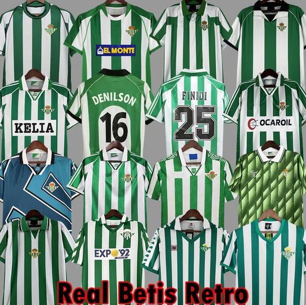 soccer Jerseys Retro REAL 76 77 94 95 96 97 98 02 03 04 classic vintage long sleeve football shirts ALFONSO BETIS JOAQUIN DENILSONClassic Vi
