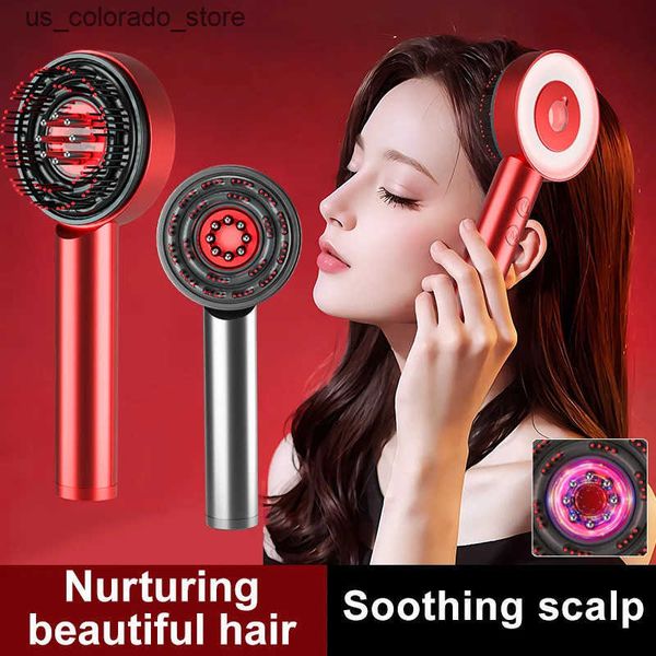 Electric Hair Brushes Cordless Electric Massager Brush for HeadRed Light Scalp Massaging CombShiatsu Hair Brush WaterproofDeep Massage Muscl